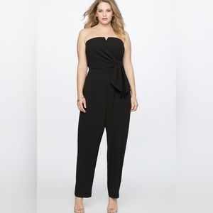 Eloquii Black Studio Sweetheart Neckline Jumpsuit